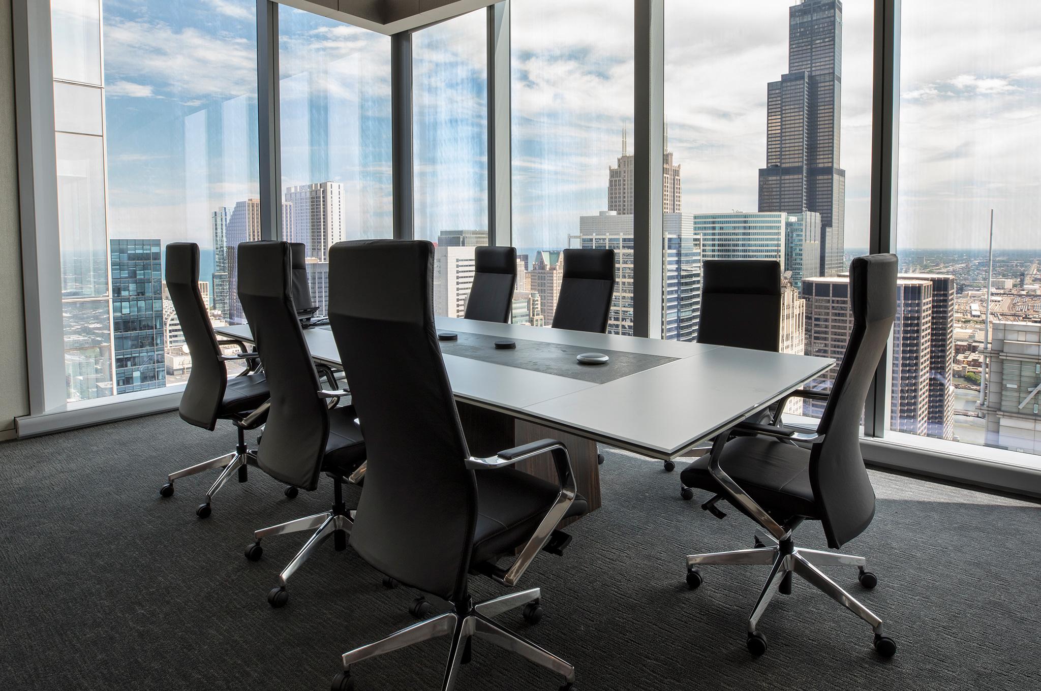 Healthcare leadership conference room